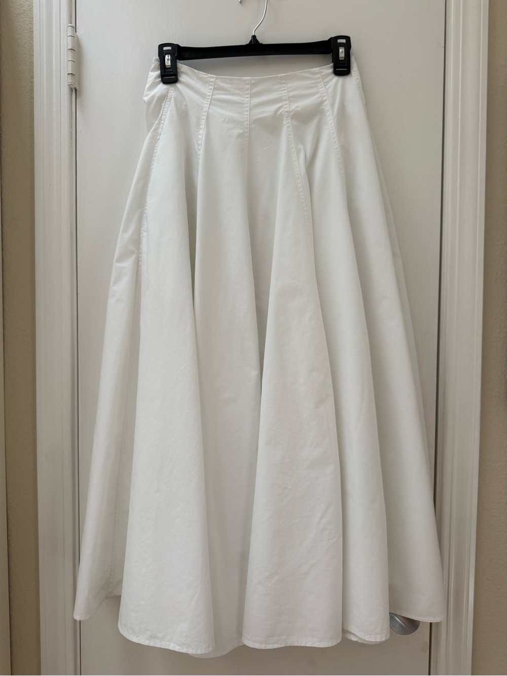 COS White Poplin A-Line Skirt, Size 4 - Picture 5 of 8